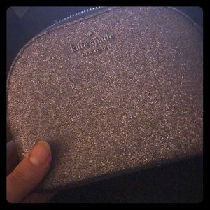Kate Spade Glitter Cosmetic bag.